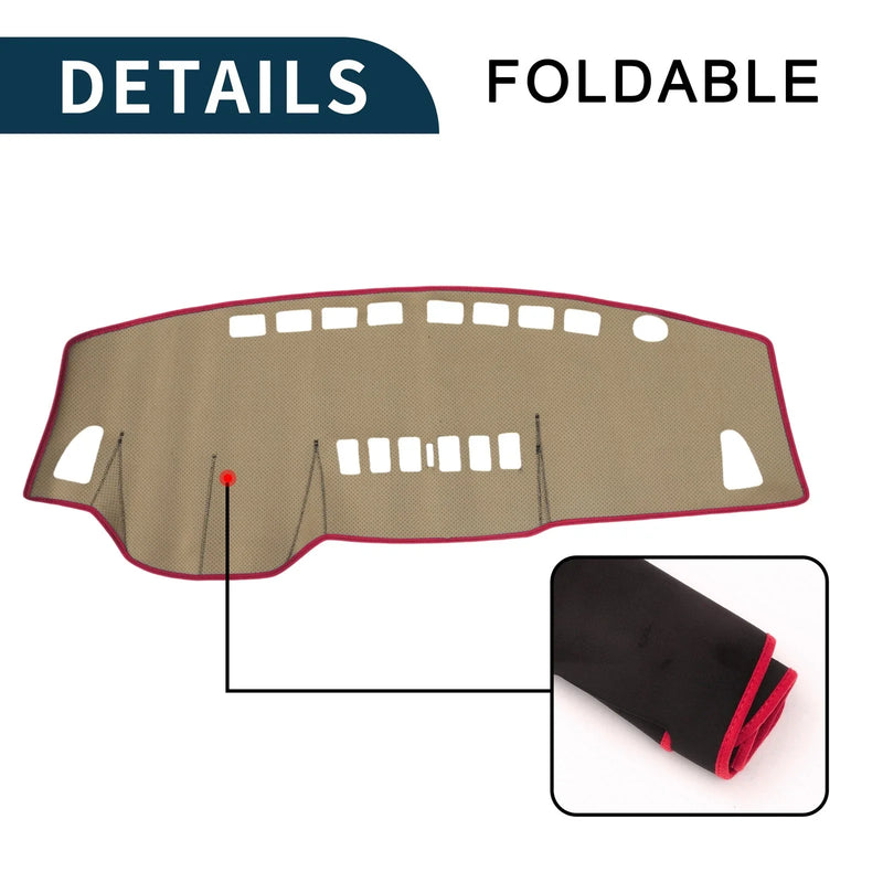 Nissan Tiida C11 Sun Protector Black Red Dashboard Cover Mat (2004-2014)