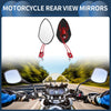 M8 / M10 Motorcycle Red Aluminum Alloy 2 x Rear View Mirrors
