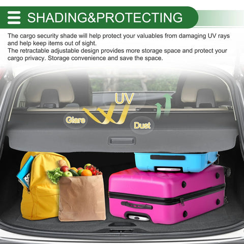 Kia Soul (2008-2013) - Retractable Black Carbon Fiber Cargo Cover