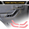 Jeep Wrangler Pink Front Rear Door Handle Panel Bezel Cover Trims (2007-2023)
