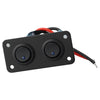 Car RV Truck 12V Blue LED 2 x Rocker Toggle Switch Panel
