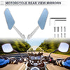 Motorcycle Rear View Mirrors Prismatic Shape Silver Tone Aluminum Alloy