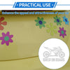 Reflective Bumper Decal Silvery White Square Hollow Motorcycle Pattern