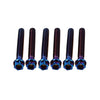 Bike Motorcycle 6pcs M6x45mm Titanium Torx Head Flange Bolts
