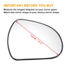Peugeot 207 308 Right Side White Mirror Glass w/ Back (2006-2014)