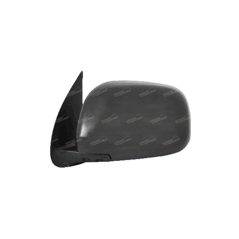 Toyota Hilux Left Black Manual Side Door Mirror (2005–2015)