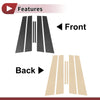Toyota Crown 6 Pcs Car Door Pillar Window Trim Black Carbon Fiber (2009–2012)