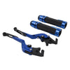 Kawasaki ZX636R Blue Extendable Brake Clutch Levers & Handlebar Grips (2003-2006)