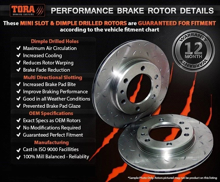 Falcon BA BF FG XT LTD XR6 XR8 Drilled Slotted Disc Rotors (2002-2012)