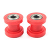 Mini Bike Moto ATV Red 2 x 10mm Chain Roller Slider Tensioner Wheel