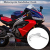 Motorcycle Finger Shape Hanging Hook / 1 Set, 68mm / Silver Tone Black Hook