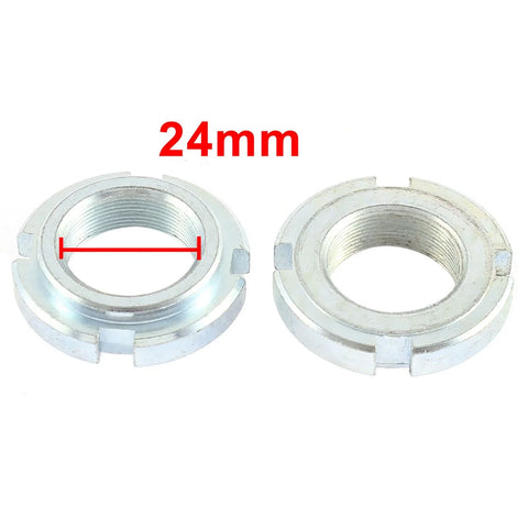 Suzuki 2 x 24mm Thread Dia 1.0 Pitch Motorcycle Steering Stem Lock Nut