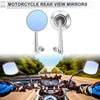 Bike Rear View Mirrors / M8 M10 / Handlebar Mirror Silver Tone Alum Alloy
