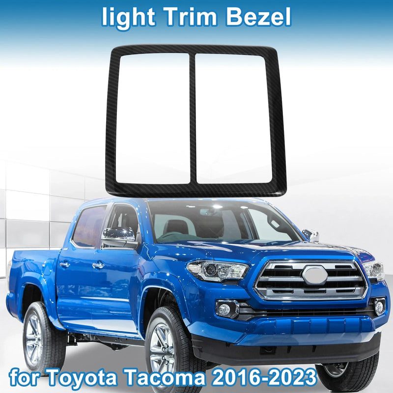 Toyota Tacoma (2016-2023) Carbon Fiber Black Front Row Headlight Trim Bezel