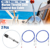 2 x Marine Throttle Shift Control Box Cable with Clevis Blue