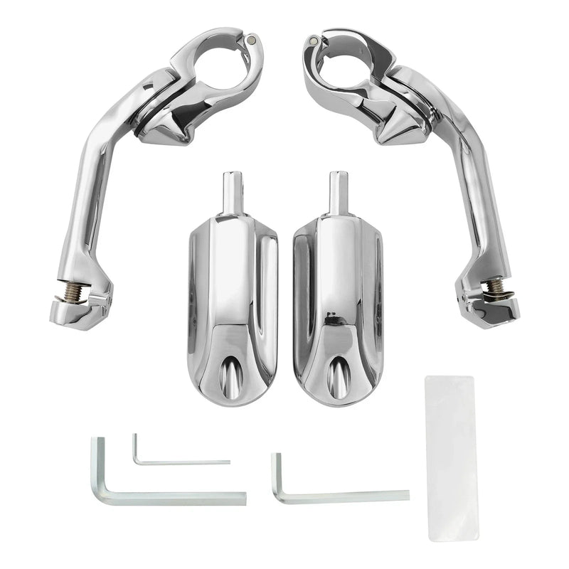 Harley 1 1/4" Pegstreamliner Long Angled Highway Engine Guard Footpeg Mount