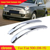 Fiat 500 2 x Chrome Front Bumper Upper Grill Moulding Trim Cover (2007-2015)