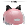 Helmet Decoration Black Pair Motorcycle Self Adhesive TPU Cat Ears Shape
