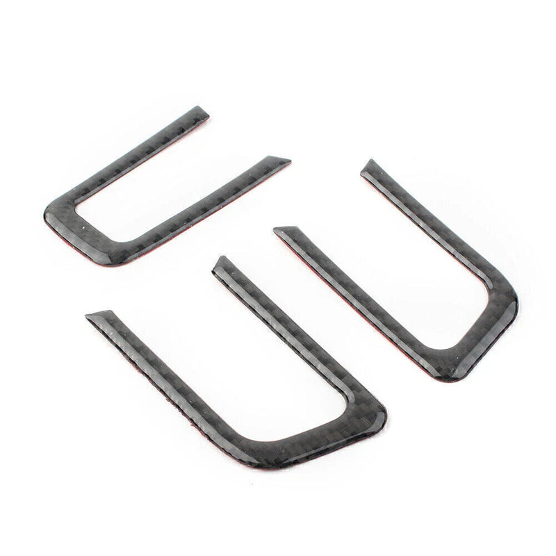 Ford Mustang 3 x Carbon Fiber Steering Wheel Cover Trim (2015-2019)