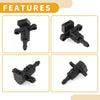 Kia Ceed, Rio Windshield Washer Nozzles  Black (2011-2018)