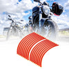 Motorcycle Car Bike 16pcs 12" Wheel Rim Sticker Reflective Strips Red
