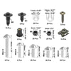 Kawasaki, Suzuki, BMW 195pcs Motorcycle Fairing Body Bolts Silver