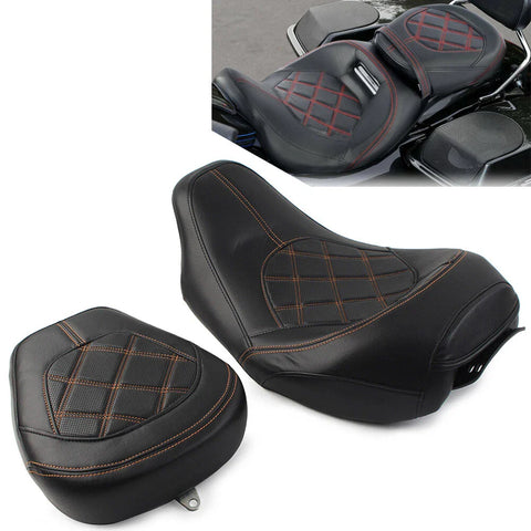 Harley Touring Road Glide Suture Driver Passenger Seat (2009-2022)