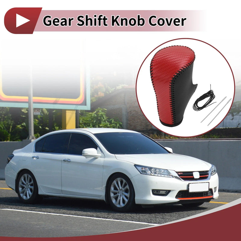 Honda Accord 2008-2012 Red Carbon Fiber Gear Shift Knob Cover