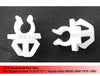 Toyota Corona T170 / Hilux RN30 LN40 10 x Hood Rod Clips (1979-1983)
