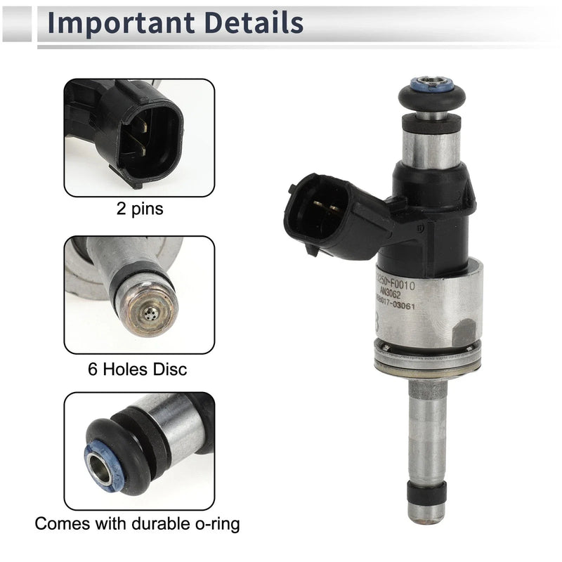 Toyota Camry Hybrid (2018-2020) 1 Pc Black Silver Tone Fuel Injector 2.5