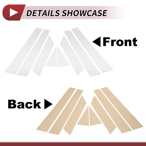 Nissan Altima 8 Pcs Chrome Silver Door Pillar Trim (2013-2018)