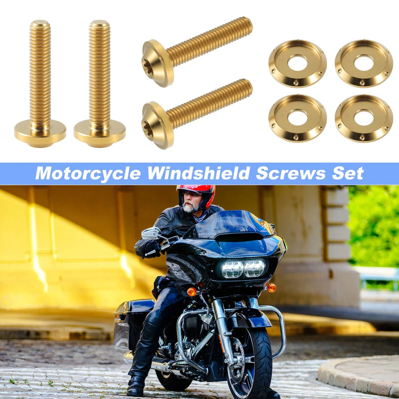 Harley Touring FLTRX Road Glide Windshield Screws 4x (2015–2023)