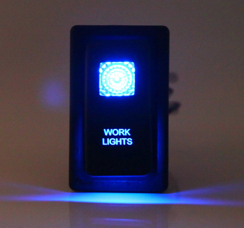 Dual LED Backlit Rocker Switch Work Lights