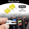 Car Boat Truck RV Motorcycle Yellow 50 Pcs Maxi Fuse 20A Blade Fuse