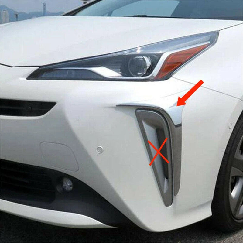 Toyota Prius (2019-2022) 2 x pcs Chrome Front Fog Light Frame Cover Trim