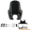 Harley Softail Low Rider Headlight Fairing + 15" Windshield Black (2020-2023)