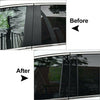 Honda Accord 6 x Black PC Pillar Post Door Window Trim Covers (2018-2020)