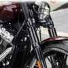 Harley Street Bob 6 x Black Front Fork Boot Slider Shock Covers (2018-2022)