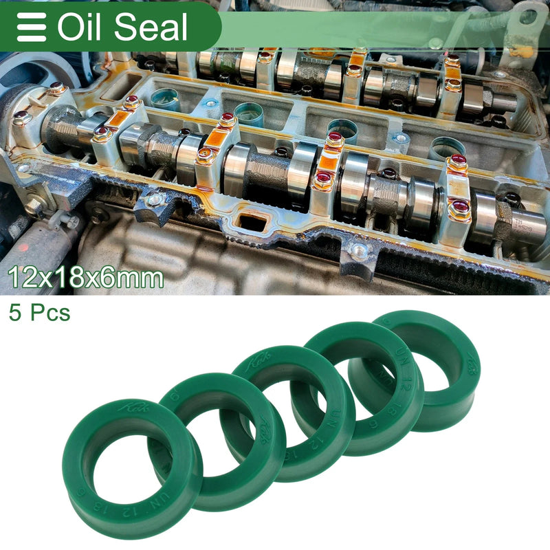 Make Model Oil Seal Seal Ring Rotary Shaft Seal TPU 12x18x6mm High Pressure 5 Pcs