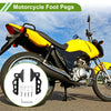 Motorcycle FootPegs 6.3" Black 1 x Set w/Screws Washers Wrench