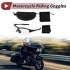 Motorcycle Riding Goggles Clear Lens Black Frame TPU Cycling Sunglasses