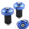 Dirt Bike - Blue CNC Handlebar Grips & End Cap Plugs