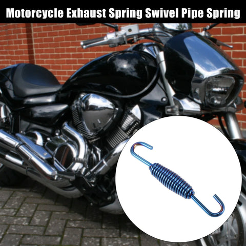 Motorcycle 4pcs Exhaust Pipe Spring 68mm 2.68" Stainless Steel Blue