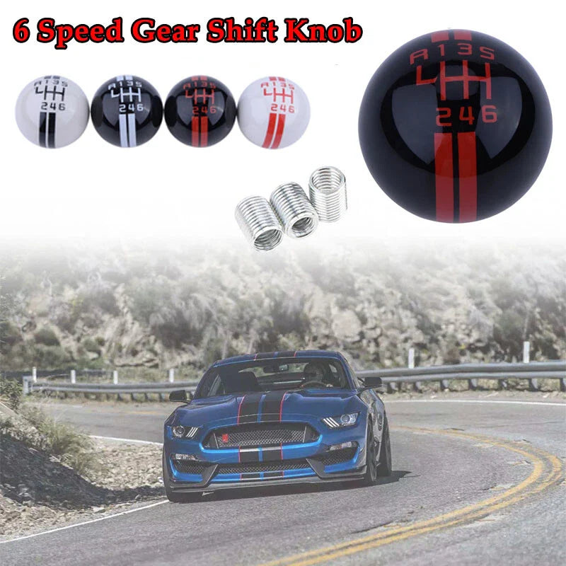 Ford Mustang Gear Shift Knob 6 Speed Black Red (2005-2014)