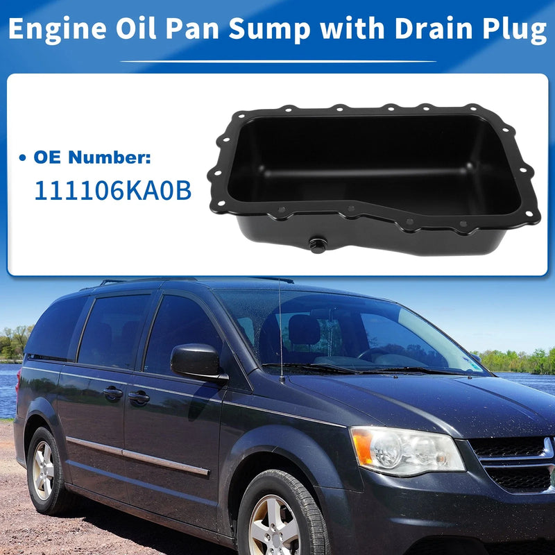 Dodge Grand Caravan Engine Oil Pan Sump with Drain Plug (2009-2010)
