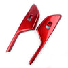 Honda Civic 4 x Red Door Window Lift Switch Button Trim (LHD)