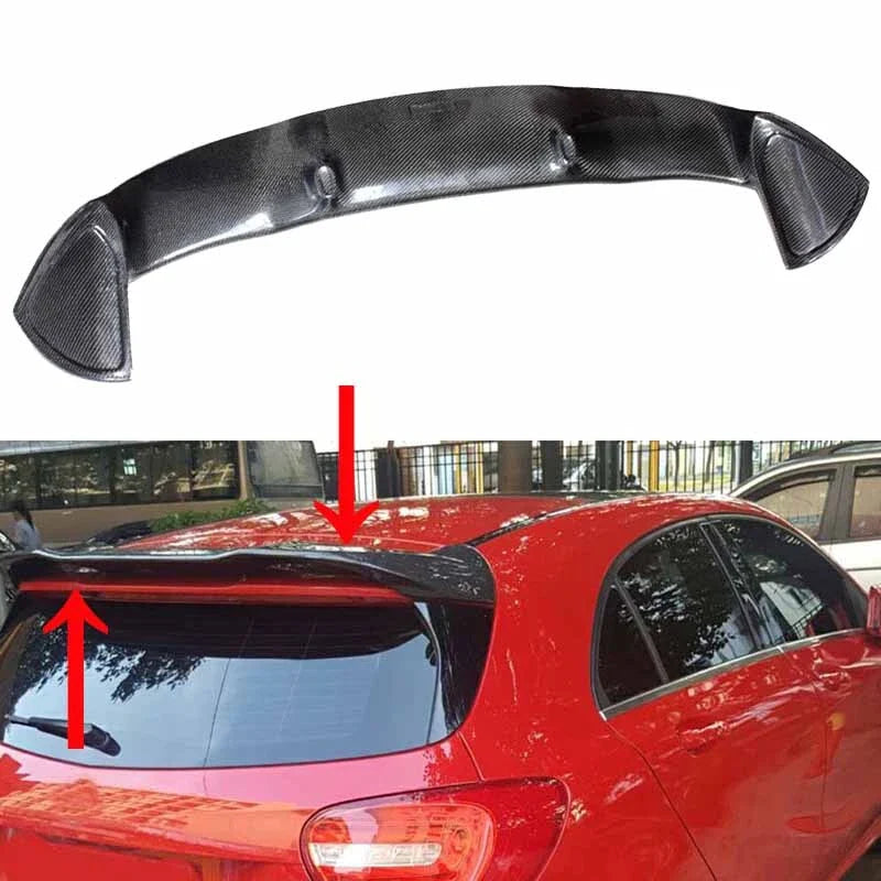 Benz A-Class W176 2013-2018 Carbon Fiber Rear Roof Spoiler Wing P-Style