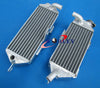 Kawasaki KX250 Aluminum Radiator + Blue Silicone Hose (1988-1989)