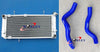 Suzuki TL1000S Aluminum Radiator & Blue Silicone Hose (1997-2001)