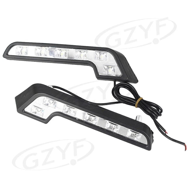 6-LED Daytime Running Lights Universal Euro Style 7-Tube Pair